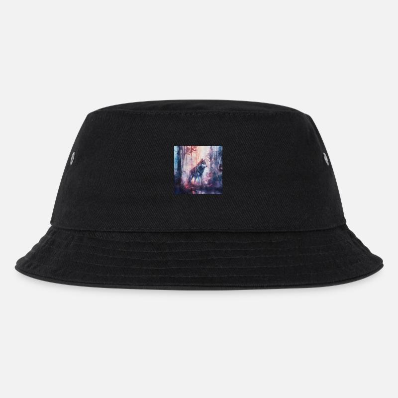 Hund - Kinder Bucket Hat - Schwarz