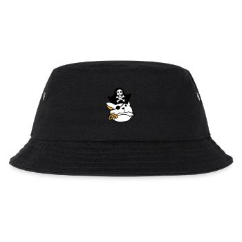 Cute Pirate Cat Buccaneer Eye Patch Hat Saber - Kids’ Bucket Hat - black - Front
