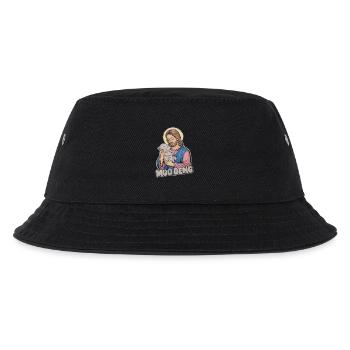Hippo Baby Moo Deng Tierfreund Geschenkidee - Kinder Bucket Hat - Schwarz - Vorne