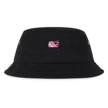 Kunst und Haustiere: Pinsel und Katze - Kinder Bucket Hat - Schwarz - Vorne