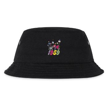 Geburtsjahr 1959 Wildblumen - Kinder Bucket Hat - Schwarz - Vorne