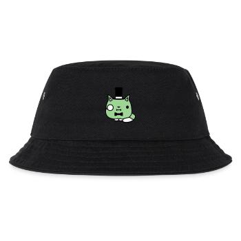 Sir Cat Gentleman Top Hat Monocle Rich Gentleman - Kids’ Bucket Hat - black - Front