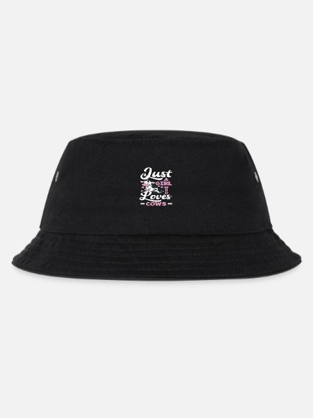Ein Mädchen Das Kühe Liebt - Kinder Bucket Hat - Schwarz