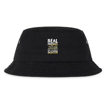 Real friends don’t give friends gluten - Kinder Bucket Hat - Schwarz - Vorne