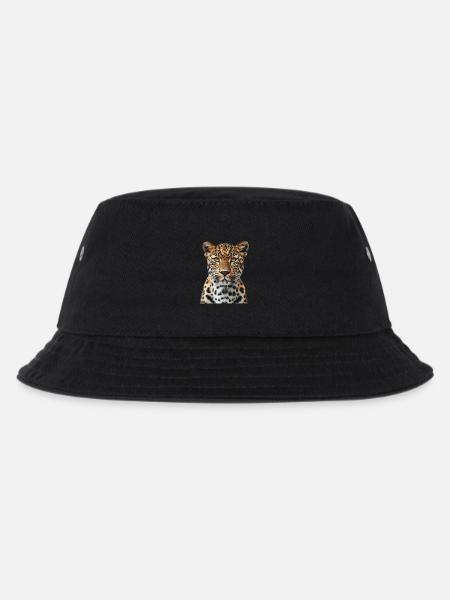 Leopard - Kinder Bucket Hat - Schwarz