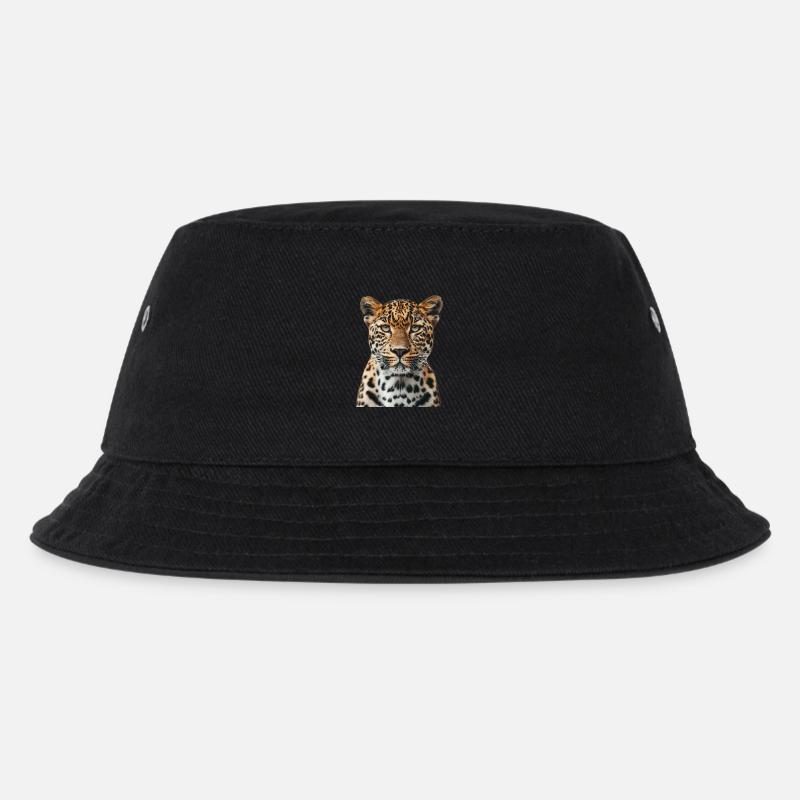 Leopard - Kinder Bucket Hat - Schwarz