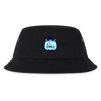 Sir Cat Gentleman Top Hat Monocle Rich Gentleman - Kids’ Bucket Hat - black - Front