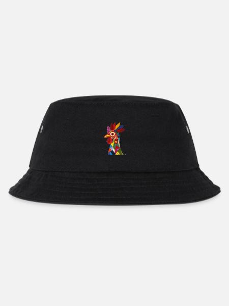 Huhn - Kinder Bucket Hat - Schwarz
