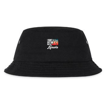 Ich Will Ein Leben Lang Karaoke Singen - Kinder Bucket Hat - Schwarz - Vorne