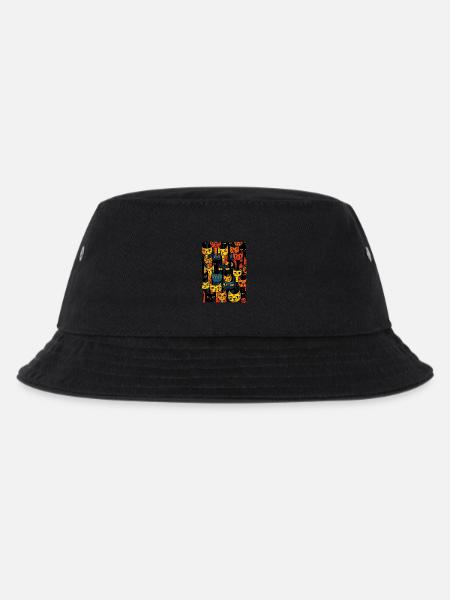 Versammlung der künstlerischen Straßenkatzen - Kinder Bucket Hat - Schwarz