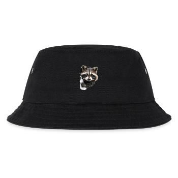 Waschbär - Kinder Bucket Hat - Schwarz - Vorne