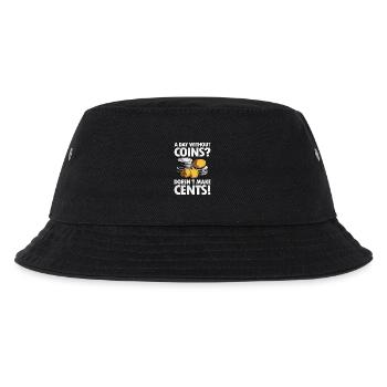 A Day Without Coins Doesn't Make Cents - Kinder Bucket Hat - Schwarz - Vorne