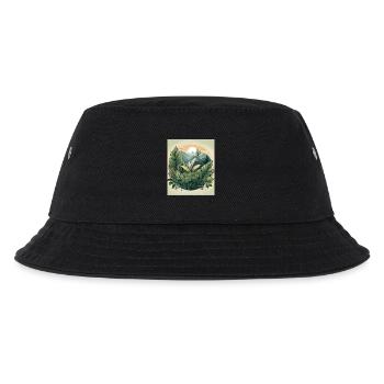 Scenic Botanical Nature Illustration - Kids’ Bucket Hat - black - Front