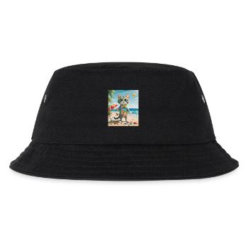 Plage Fun Cat Illustration Beachside Fun Cat - Bob Enfant - noir - Devant