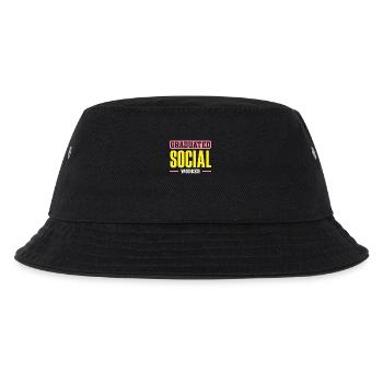 Graduated Social Worker Stolz Zeigen - Kinder Bucket Hat - Schwarz - Vorne