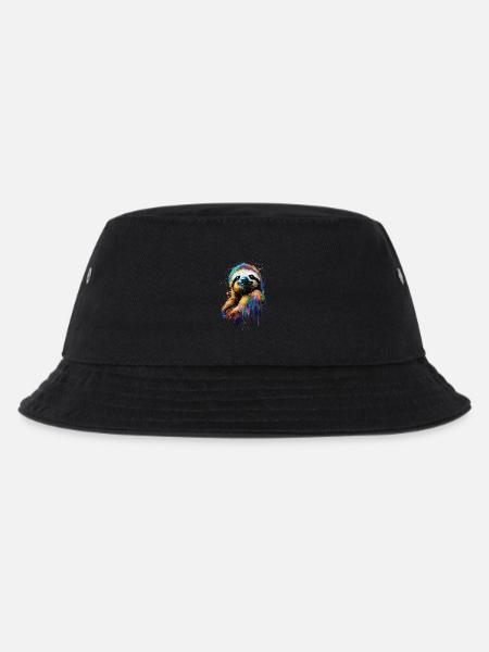 Faultier - Kinder Bucket Hat - Schwarz