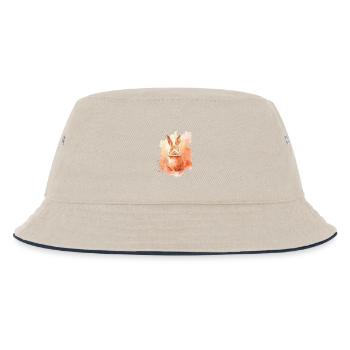 Kaninchen - Kinder Bucket Hat - Natur/Navy - Vorne