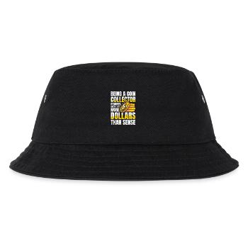 Being a Coin Collector Münzsammler für einen - Kinder Bucket Hat - Schwarz - Vorne