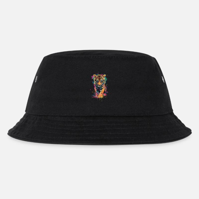 Tiger - Kinder Bucket Hat - Schwarz