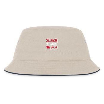 Christmas Christmas Sleigh All Day - Kids’ Bucket Hat - ecru/navy - Front