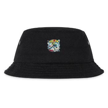 Kleben statt Reden - Kinder Bucket Hat - Schwarz - Vorne