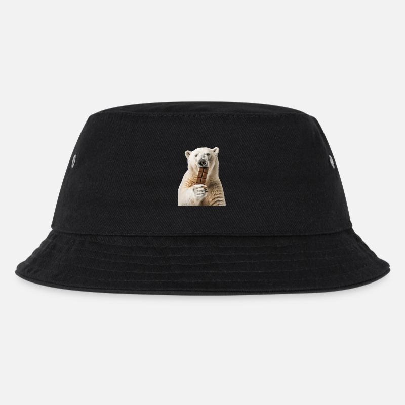 Eisbär - Kinder Bucket Hat - Schwarz