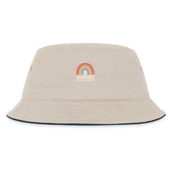 Caution Passive Aggressive Rainbow - Kids’ Bucket Hat - ecru/navy - Front