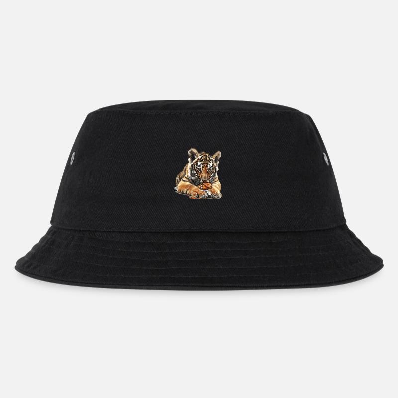 Tiger - Kinder Bucket Hat - Schwarz