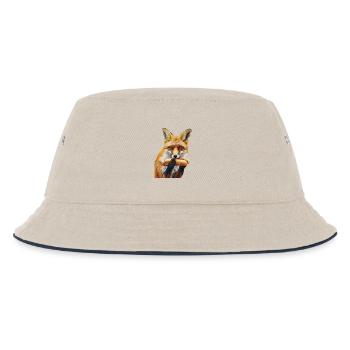 Fuchs - Kinder Bucket Hat - Natur/Navy - Vorne