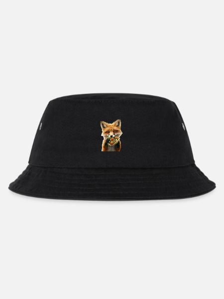 Fuchs - Kinder Bucket Hat - Schwarz