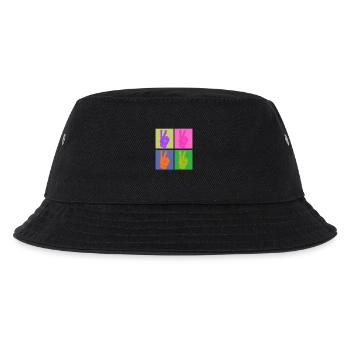 Poignée de paix colorée Pop Art Design - Bob Enfant - noir - Devant