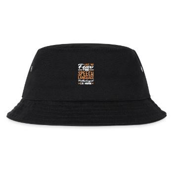 Don't worry, the speech therapist is there - Kids’ Bucket Hat - black - Front