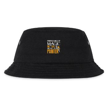 Painter Being A Painter - Kids’ Bucket Hat - black - Front