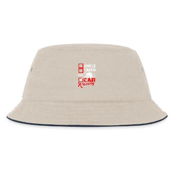 Car Racer Relationship Status Car Racing - Kids’ Bucket Hat - ecru/navy - Front