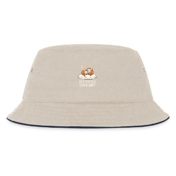 Offizielles Schlafshirt Plumplori Plumploris Paar - Kinder Bucket Hat - Natur/Navy - Vorne