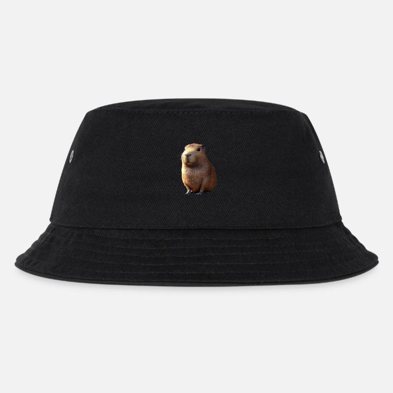 Capybara Be Capy Wasserschwein Lustiges Capybara - Kinder Bucket Hat - Schwarz