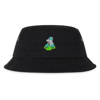 Nashorn Motorroller - Kinder Bucket Hat - Schwarz - Vorne
