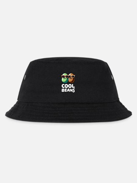 Cool Beans Funny Bean Design - Kids’ Bucket Hat - black