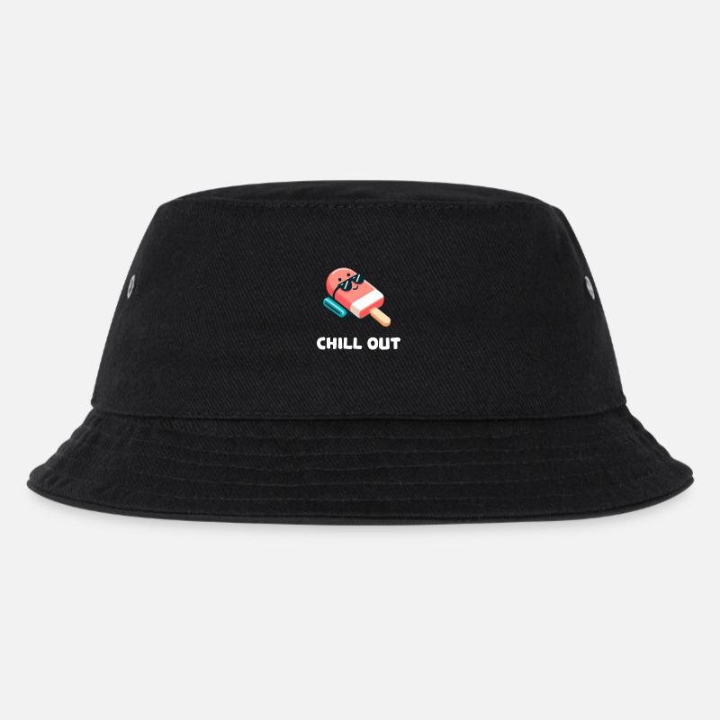 Chill Out Süßes Eis am Stiel - Kinder Bucket Hat - Schwarz