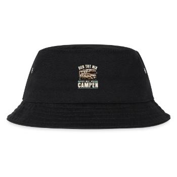 Camping Campen Camper - Kinder Bucket Hat - Schwarz - Vorne