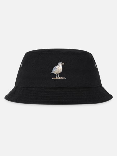 Möwe - Kinder Bucket Hat - Schwarz