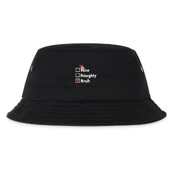 Christmas Nice Naughty Bruh Funny Xmas List - Kids’ Bucket Hat - black - Front