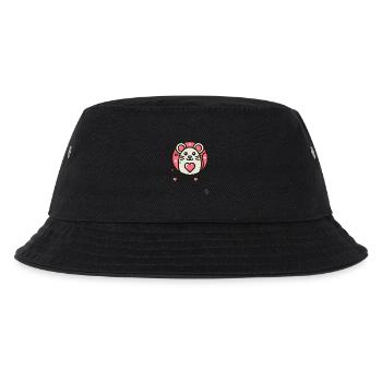 Mouse Love with Heart - Kids’ Bucket Hat - black - Front