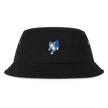Zahl 1 Nummer Eins - Kinder Bucket Hat - Schwarz - Vorne