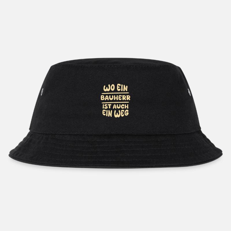 Bauherr Bauherr - Kinder Bucket Hat - Schwarz