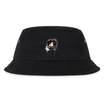 maritim Möwe Möwen Kompass Schiff Schiffe - Kinder Bucket Hat - Schwarz - Vorne