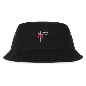 Jesus - König der Könige, 1 Kreuz 3 Nägel 4 gegeben - Kinder Bucket Hat - Schwarz - Vorne