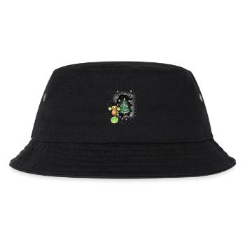 Weihnachten Vegetarisch Kohl Gemüse Erdnuss Xmas - Kinder Bucket Hat - Schwarz - Vorne
