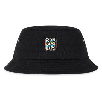 Run Laps Take Naps 7 - Kinder Bucket Hat - Schwarz - Vorne