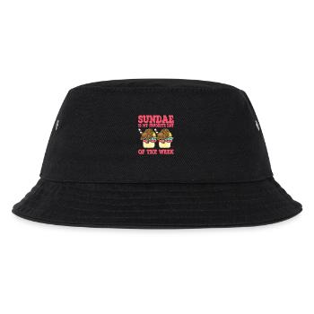 Eisbecher Lieblingstag der Woche Süße Sahne - Kinder Bucket Hat - Schwarz - Vorne